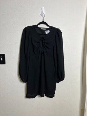 Princess Polly Black Long Sleeve Mini Dress